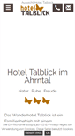 Mobile Screenshot of hotel-talblick.com