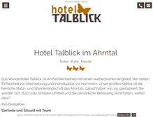 Tablet Screenshot of hotel-talblick.com
